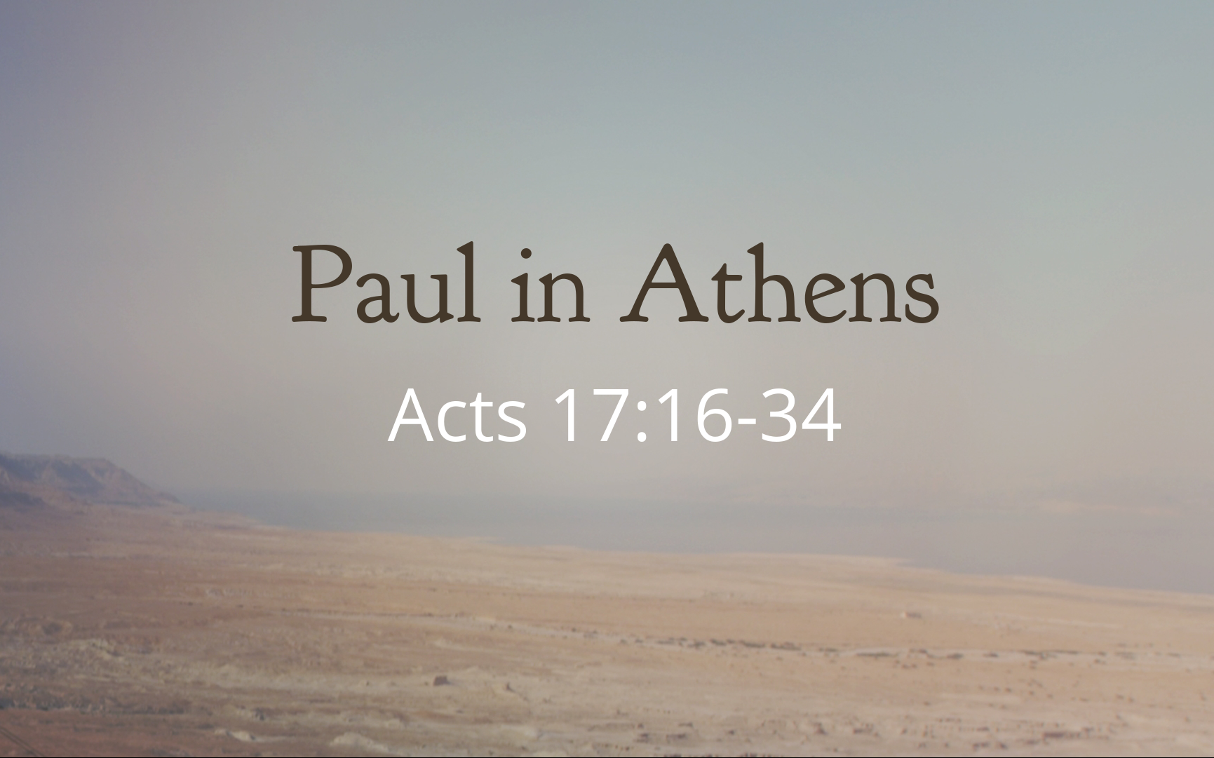 Paul in Athens – Christian Reformation Community Church